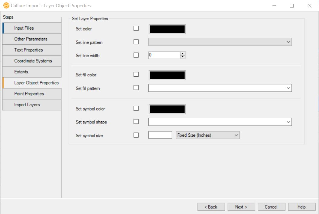 Import Culture Layer Object Properties