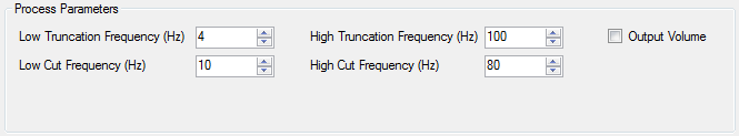 Bandpass Filter parameter specification interface