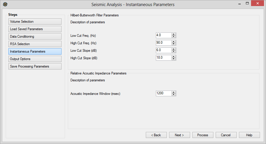 Instantaneous Parameters screenshot