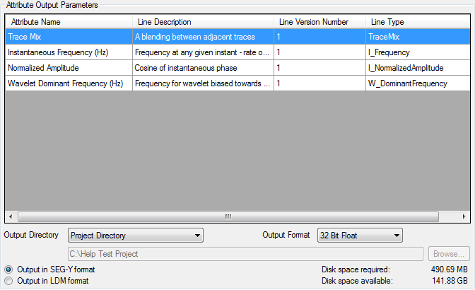Output Options