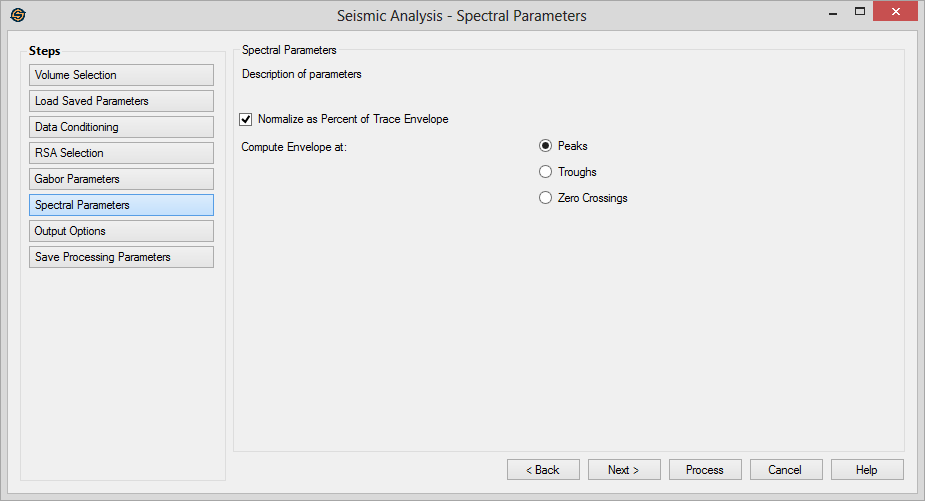Spectral Parameters screenshot